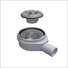 LUX ELEMENTS® TUB-BAW-S Bodenablauf-Stutzen DN 50 SET