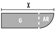 LUX ELEMENTS Bankform SOLO Zulage für Eckausbildung mit Gehrungsschnitt