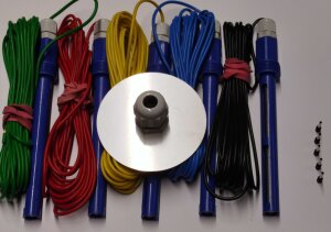 Elektrodensatz mit 5 Sonden & Halterung für AS...