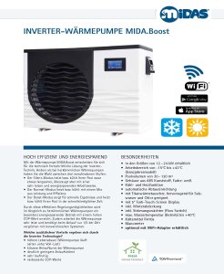 Midas Inverter Wärmepumpe MIDA Boost 18 - 17 kW/230V