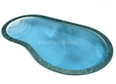 Polypropylen Nierenformbecken Java 650 x 350 / 300 x 150 cm