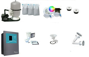 Bayrol Salzelektrolyse Polypropylen Nierenformbecken Java 650 x 350 / 300 x 150 cm