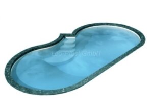 Bayrol Salzelektrolyse Polypropylen Freiformbecken Trinidad 600 x 280 x 150 cm