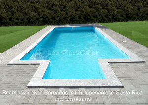 Bayrol Salzelektrolyse Polypropylen Rechteckbecken Barbados Treppenanlage links bitte bestätigen mit Skizze