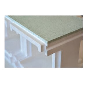 Schwimmbad Polystyrol Systembaustein EPS 80 / 25 gerade (100x25x25 cm)