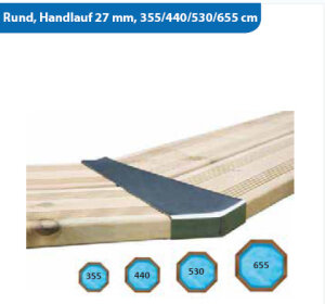 Interline Holzpool Bali 8-Eck Oval 8,40 x 4,90 m inkl. Eco Sandfilterset 8 m3