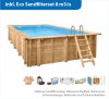 Interline Holzpool Bali Rechteck 7,90 x 4,00 m inkl. Eco Sandfilterset 8 m3