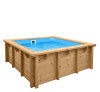 Interline Holzpool Bali Rechteck 2,10 x 2,10 m inkl. Eco Sandfilterset 3,6 m3