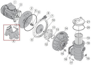 Sta-Rite Ersatzteil Pumpenplatte für Pumpenserie 5MPR