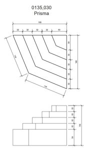Schwimmbad Polystyrol Einbau Eckreppe Prisma