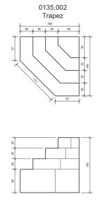 Schwimmbad Polystyrol Einbau Eckreppe Trapez