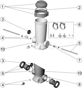 Astral Entleerungshähnchen für Chlordosierer