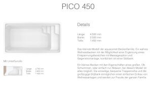 Aquacomet KFT GFK Fertigbecken Pico 450 Protectorline