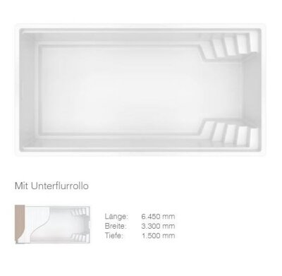 Aquacomet KFT GFK Fertigbecken Olympia 620 Protectorline