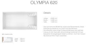 Aquacomet KFT GFK Fertigbecken Olympia 620 Protectorline