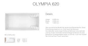 Aquacomet KFT GFK Fertigbecken Olympia 620 Protectorline