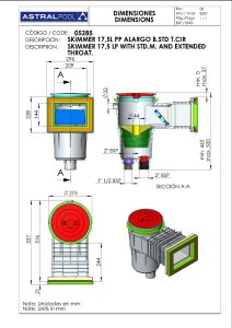 Astral Skimmer Oberflächenabsauger für...