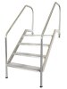 DIN Einbautreppe Edelstahl V4A nach DIN EN 13451-2 öffentlich 4 Stufen Höhe 100 cm