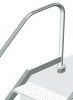 DIN Einbautreppe Edelstahl V4A nach DIN EN 13451-2 öffentlich 5 Stufen Höhe 125 cm