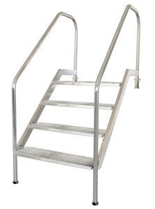 DIN Einbautreppe Edelstahl V4A nach DIN EN 13451-2...