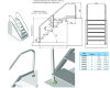 DIN Einbautreppe Edelstahl V4A nach DIN EN 13451-2 öffentlich 6 Stufen Höhe 150 cm