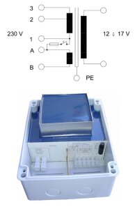 Schwimmbad Transformator in Box IP65 - variable Spannung...