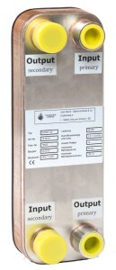 Plattenwärmetauscher Gelötet V4A PWT 30/20 kW Ohne Isolierung