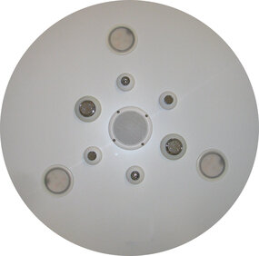 WDT Deckenelement PVC weiss d800mm 2cm inc. Beleuchtung...