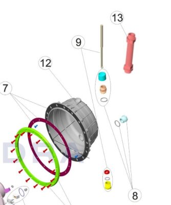 Astral Dichtung d 16 für Kabeldurchführung am Topf zu UWS KS 00352R0006