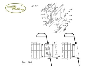 MTS Skimmerschrägverlängerung cw 10 Grad für Schrägwandbecken Skimmer V20 und VS30