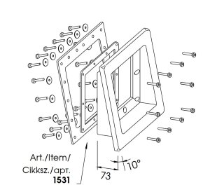 MTS Skimmerschrägverlängerung cw 10 Grad für Schrägwandbecken Skimmer V20 und VS30