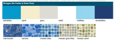 Hobbypool Folien Auskleidung Rundbecken Folienstärke 0,80 mm Ø 5,00 x 1,50 m