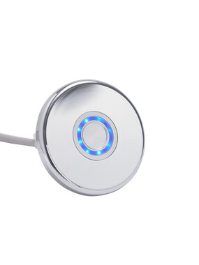 WDT Piezotaster mit blauer LED-Ringbeleuchtung