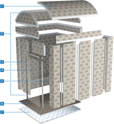 LUX ELEMENTS®-CONCEPT-D DAMPFBAD Maßanfertigung 2470 x 2510 mm