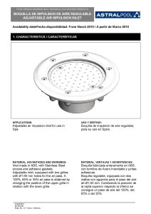 Astralpool Luft Einströmdüse verstellbar