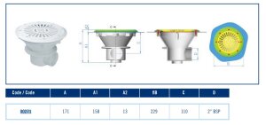 Astral Bodenablauf Grau Ø 230 mm für...