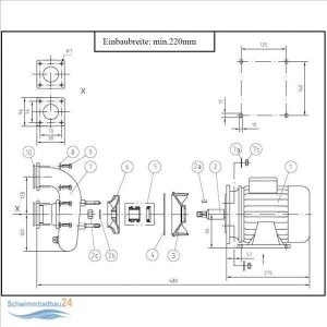 Steckwelle Motor Ø 19mm für Lahme Pumpe 2,2 -...