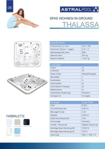 Thalassa Einbauwhirlpool 216 x 198 cm