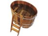 Sauna Tauchbecken Lignum 110 x 77 cm Kambalaholz Edelstahl
