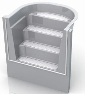 MTH SUNSTAR Polyester Treppe weiß