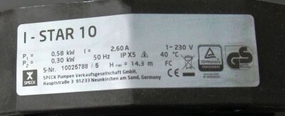 Speck Gehäuse für Filterpumpe Infinity i-Star 10-22