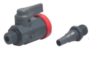 Prominent Absperrkugelhahn PVC Minikugelhahn Laborhahn