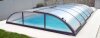 Alukov Schwimmbadüberdachung Azure Flat Typ 2 - 4,18x7,62x0,80m Seiteneinstieg Rechts