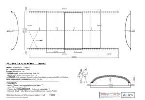Alukov Schwimmbadüberdachung Azure Flat Compact Typ 5 - 4,25x8,55x0,90m Seiteneinstieg Rechts