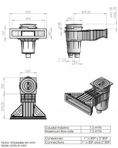 Astral ABS Slim-/Flachskimmer für Folien-/Betonbecken Standard weiß