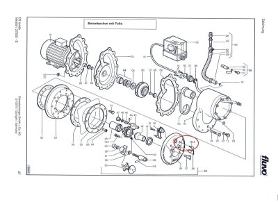 Fluvo Gegenstromanlage C2G/3,0 Rondo Spezial-Gummi Spiralschlauch ID 60 x 300 mm