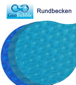 Luftpolsterfolie GeoBubble Blau Transparent Rundbecken...