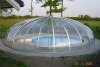 Vöroka Schwimmbad Überdachung RUNDHALLE 4 mm Klarglas