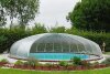 Vöroka Schwimmbad Überdachung RUNDHALLE 4 mm Klarglas