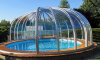 Vöroka Schwimmbad Überdachung RUNDHALLE 4 mm Klarglas